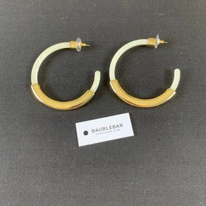 BaubleBar White/Gold Shiny Earrings